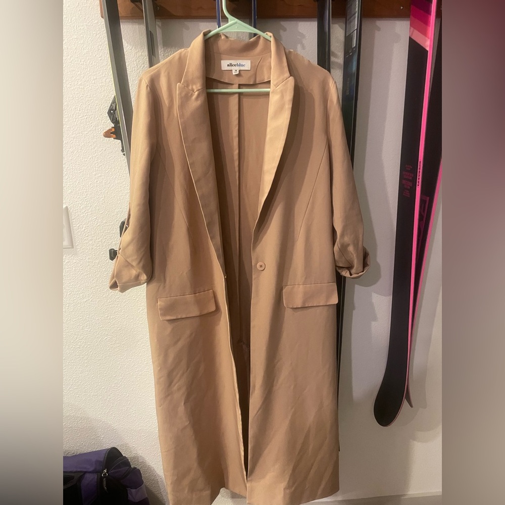 Camel colored trench coat
